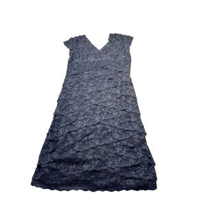 Marina Dress Size 12 color pewter with sequins (0200)